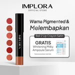Implora Lip Crayon Satin 3,5 gr | Lipstik Ringan | Gloss Satin Finish