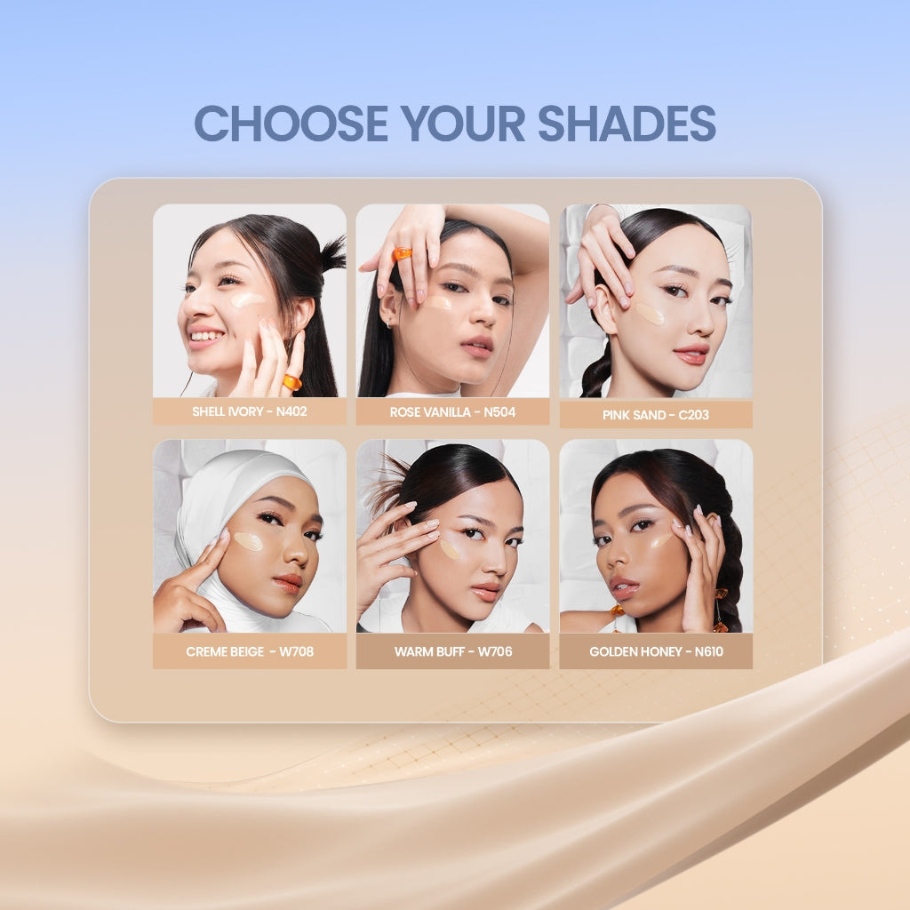 [NEW & UPGRADE] YOU Cloud Touch 3% Niacinamide Brightening Skin Tint For ALL Skin Sensitive Skin Perfect Coverage Liquid Foundation Serum Tint 24h Matte Oil Control SPF 50 No Oxidation