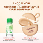 GLAD2GLOW Acne Drying Lotion Mengeringkan Jerawat 8 Jam Dengan Sulfur BHA & Bahan Alami Instant Acne Care Acne Gel Patch Spot Jerawat Serum Moisturizer Acne Skincare Wajah face wash facial Salicylic Acid Niacinamide g2glow official store