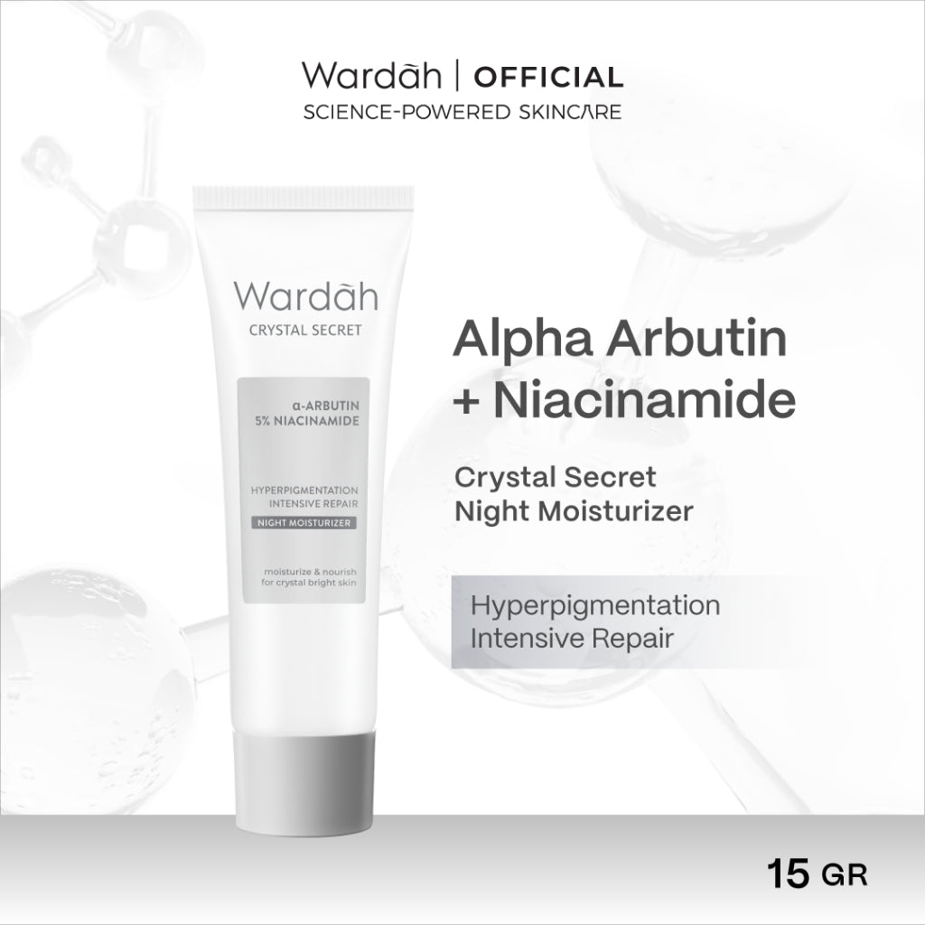 [Wardah Excluisve Member] Wardah Crystal Secret Series Lengkap - Micellar Cleansing Gel, Cleanser, Exfoliating Toner, Pure Treatment Essence, Serum, Dark Spot Corrector, Day & Night Moisturizer, Refreshing Day Gel, Radiance Serum Mask  - Skincare