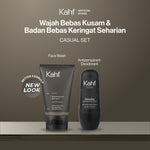 [KAHF BUNDLE 2IN1 PAKET PERAWATAN DAILY USE ESSENTIALS : WAJAH BEBAS KUSAM & BADAN BEBAS KERINGAT SEHARIAN] Paket Personal Care (Face Wash + Deodorant) - Suitable for Daily Use - Purify Set