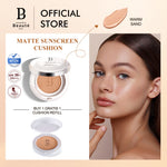 PREMIERE BEAUTE [NEW SHADE] Sunscreen Cushion Warm Sand SPF30 PA+++ [Buy 1 Gratis 1 CUSHION REFILL] Foundation 24H Long-lasting Perfect Cover Oil-Control Matte Waterproof Sweatproof Finish Poreless Cushion Refill BB CC Cream Makeup