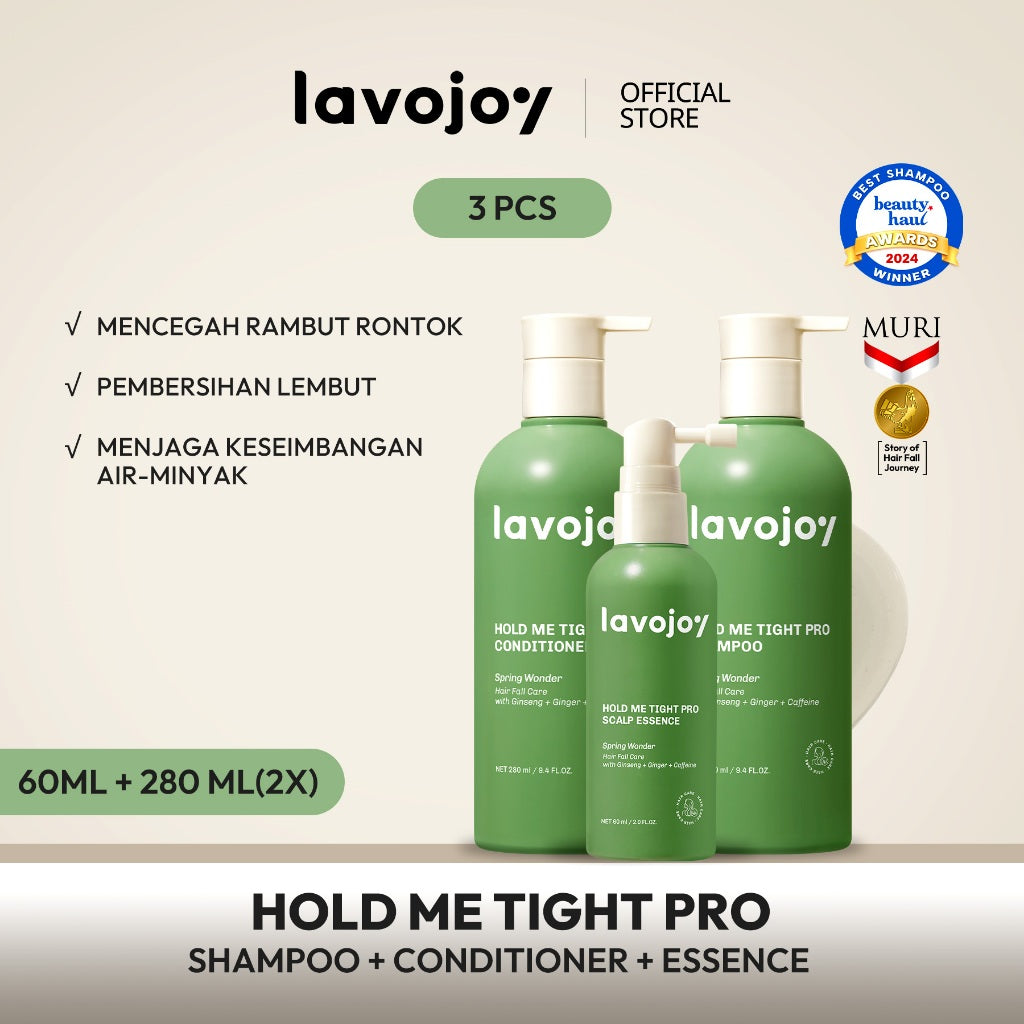 Lavojoy Hold Me Tight Pro Scalp Essence Spring Wonder | Hair Shampoo | Shampo Rambut | Mengatasi Rambut Rontok Kebotakan | Perawatan Rambut Rontok | Memperkuat Akar Rambut | Perawatan Rambut Rontok Essence | Hair Tonic | Essence Ginseng & Jahe