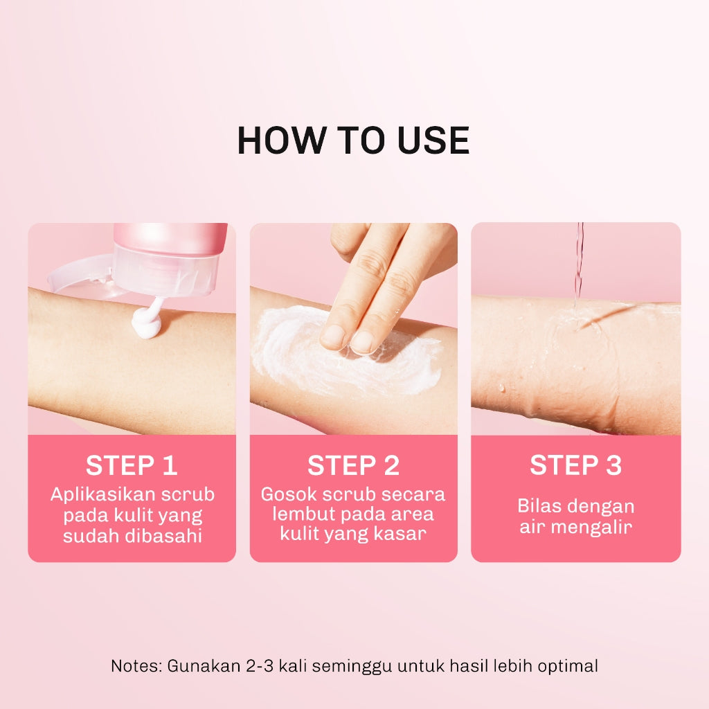 [NEW LAUNCH] Lavojoy Let It Glow Body Scrub DELICATE ROSE 180ML | Body Scrub Untuk Mencerahkan & Meratakan Warna Kulit Dengan 3% Niacinamide + Australian Super VC | Dual-Action Exfoliation Menghasilkan Kulit Yang Lebih Halus Dan Lembut