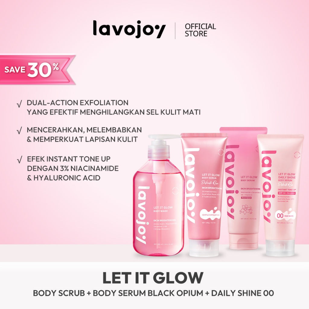 [TOP PICKS] Lavojoy 4in1 Ultimate Brigthening & Glow Booster Body Care Series | Body Scrub 180ml + Body Wash 300ml + Body Serum 180ml + Daily Shine Tone up 180ml
