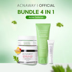 ACNAWAY Bundle 4 in 1 Acne Care, Defense & Basic Skincare | Rangkaian Lengkap untuk Kulit Berjerawat & Sensitif facial wash cleanser moisturizer gel moist cream acne spot acne treatment gel mask mugwort masker