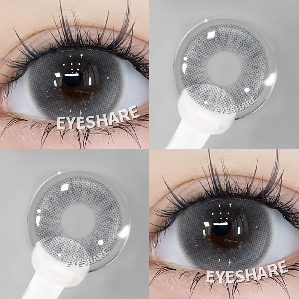 Eyeshare Softlens MONTREAL Gray Big Eyes 14.5mm 1Pasang Lensa Kontak Pupil Berwarna Terang
