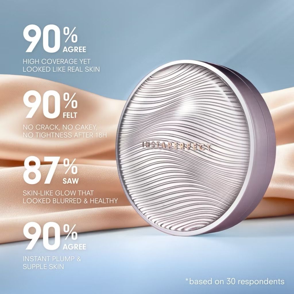 [BPOM] INSTAPERFECT SkinGlow Cover Mesh Cushion SPF50 15g | EXP 2027 | Glowy Finish Foundation | Insta Perfect by Wardah