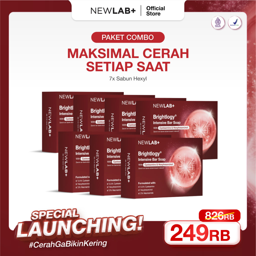 [PAKET HEMAT] NEWLAB Brightlogy Intensive Ultimate Soap Bar - Sabun Badan Memutihkan &  Mencerahhkan, Meratakan warna kulit dan lembap