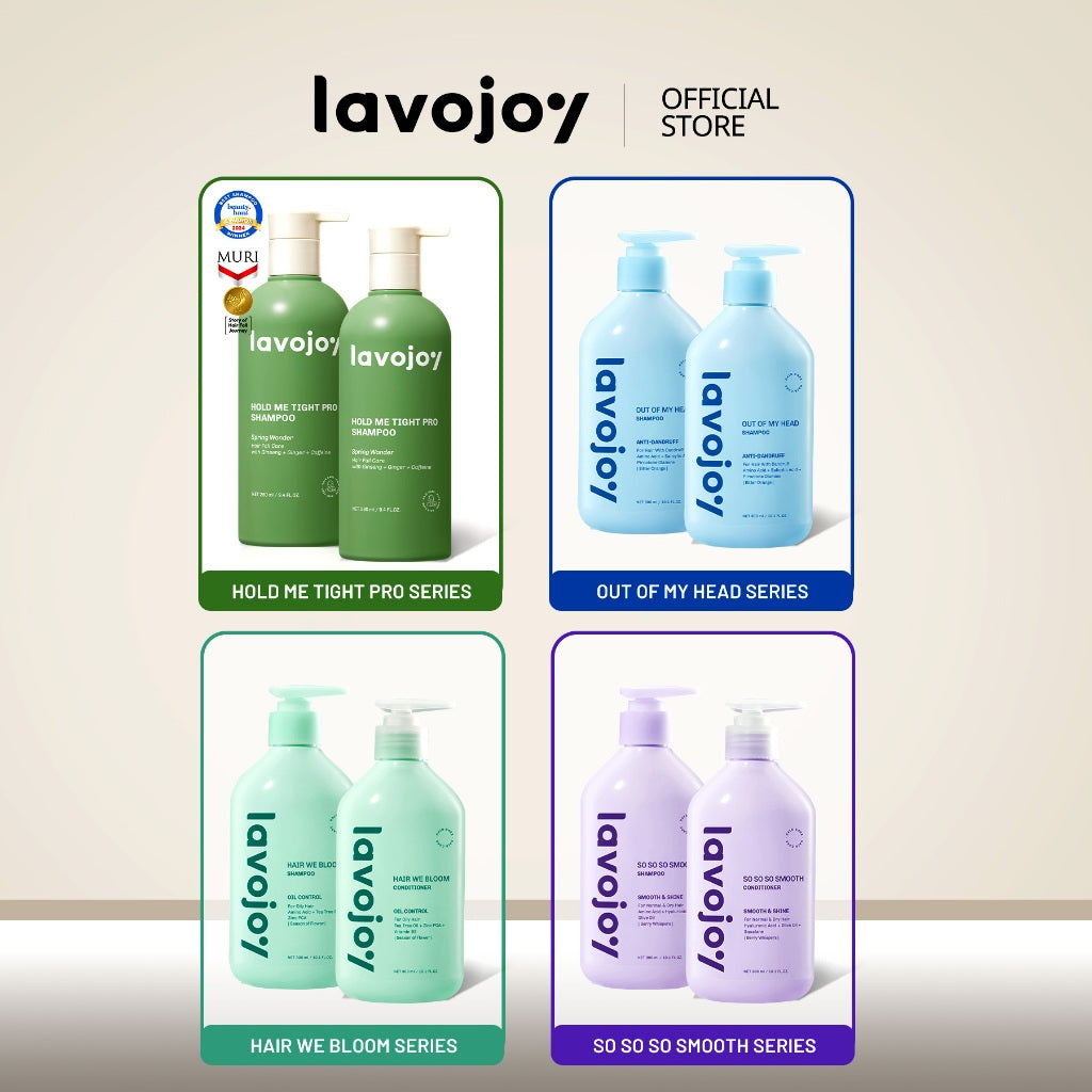 [HAIR CARE BUNDLE] Lavojoy Shampoo + Conditioner | Perawatan Rambut Rontok | Rambut Lepek | Anti Ketombe | Lembut Bervolume | Rambut Halus | Mengurangi Rambut Berminyak | Menutrisi Rambut | Mengurangi Gatal Kulit Kepala