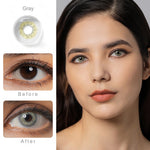 Magister Softlens Normal abu-abu coklat hitam seri Sepasang Lensa kontak diameter14.0-14.5MM kadar air 38% soflens