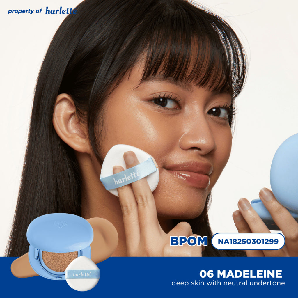 Harlette Oat Comfy Cushion SPF 30 PA+++ | Skincare Infused, Second Skin Finish, Non-comedogenic, Sensitive Skin, Clinically & Dermatologically Tested