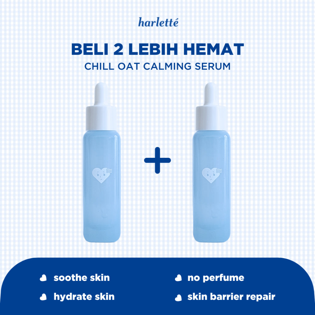 [BELI 2 LEBIH HEMAT] Harlette Chill Oat Calming Serum | Red, Troubled Skin, Oat & Turmeric Extract, Niacinamide, Ceramide