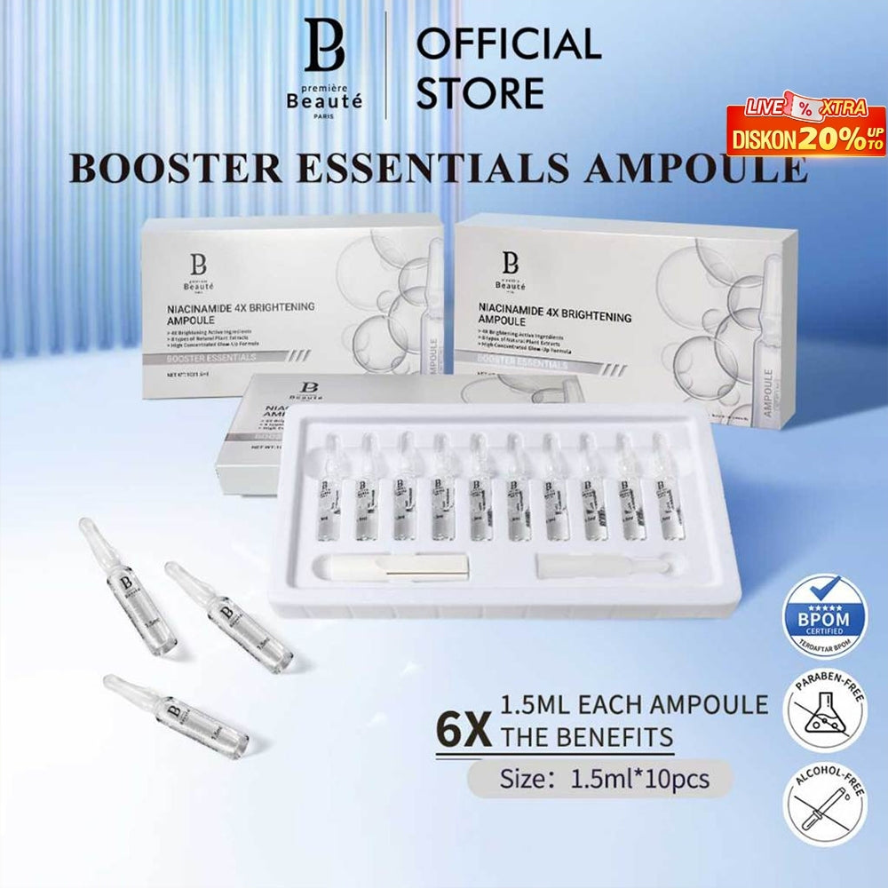 PREMIERE BEAUTE AMPOULE 1.5ml*10 Serum Luminous White Niacinamide VC Booster Essential serum Ceremide BRIGHTENING Vitamin C Alpha Arbutin Brightening Capsule
