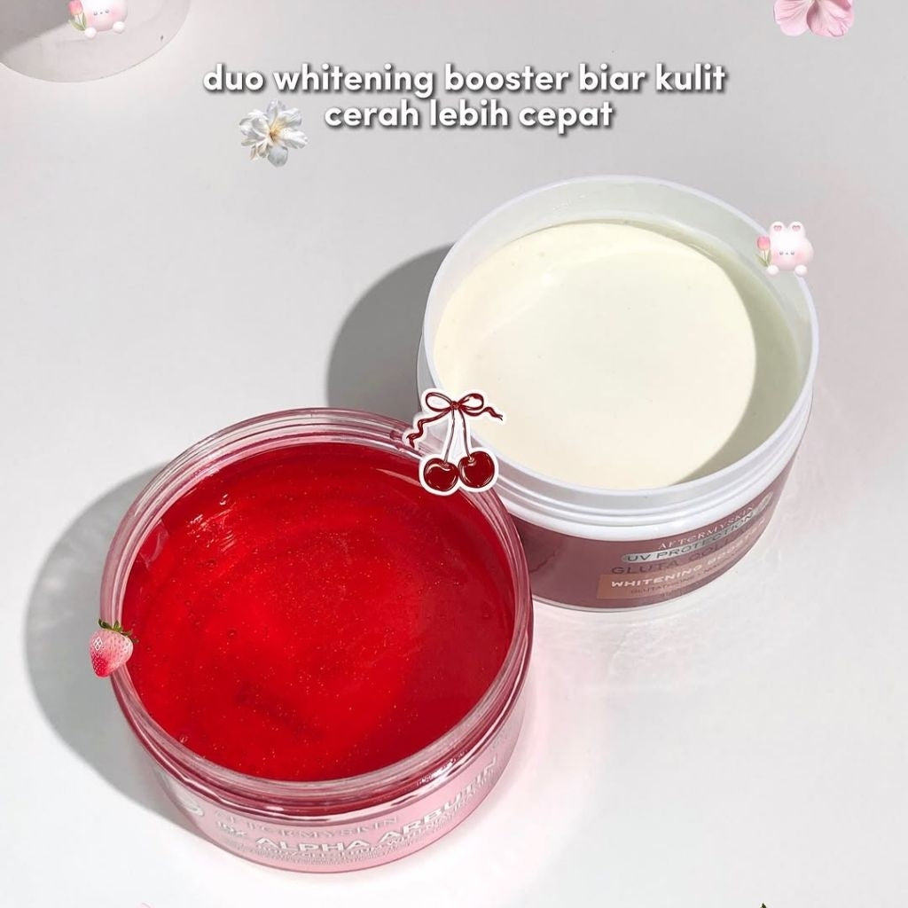 AFTERMYSKIN - Afterskin Bundling HB UV Protection Gluta Collagen + HB Merah | Paket HB Lotion Siang Malam