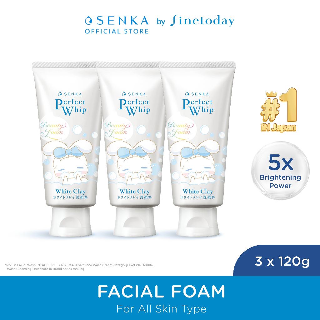 [TRIPLEPACK] SENKA Perfect Whip Clay Cinnamoroll Edition 120gr