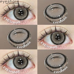 Eyeshare Softlens Minus(0.00~-10.00) 14.5mm Gray Brown Minus Softlen Diamond Big Eyes