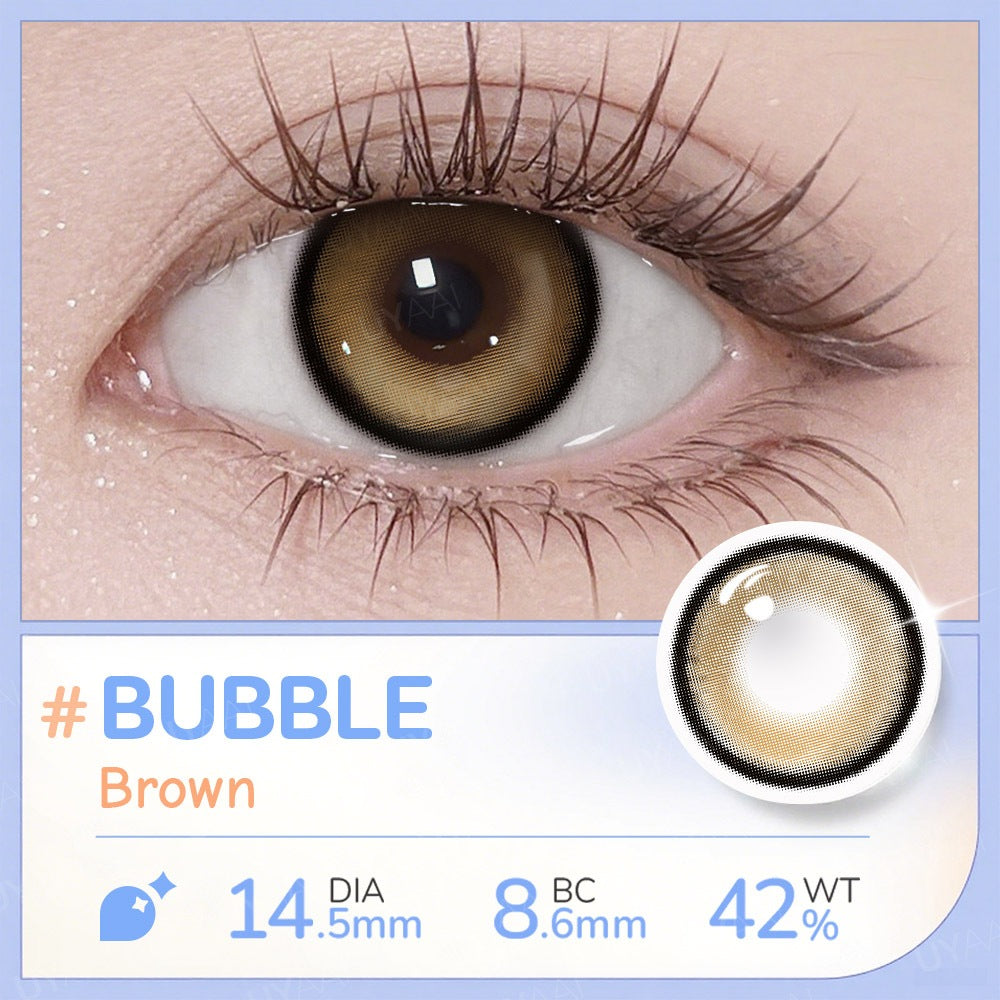 UYAAI softlens 14.5MM Minus 0.00 s/d -6.00 Mata Korea seri BUBBLE Sepasang LENSA KONTAK 6Bulan