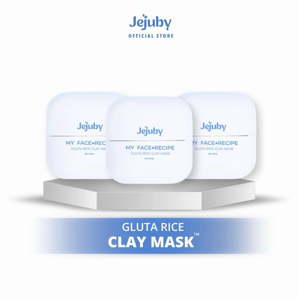 [BUNDLING 3 PCS] Jejuby Gluta Rice Clay Mask - Rice Mask - Face Mask
