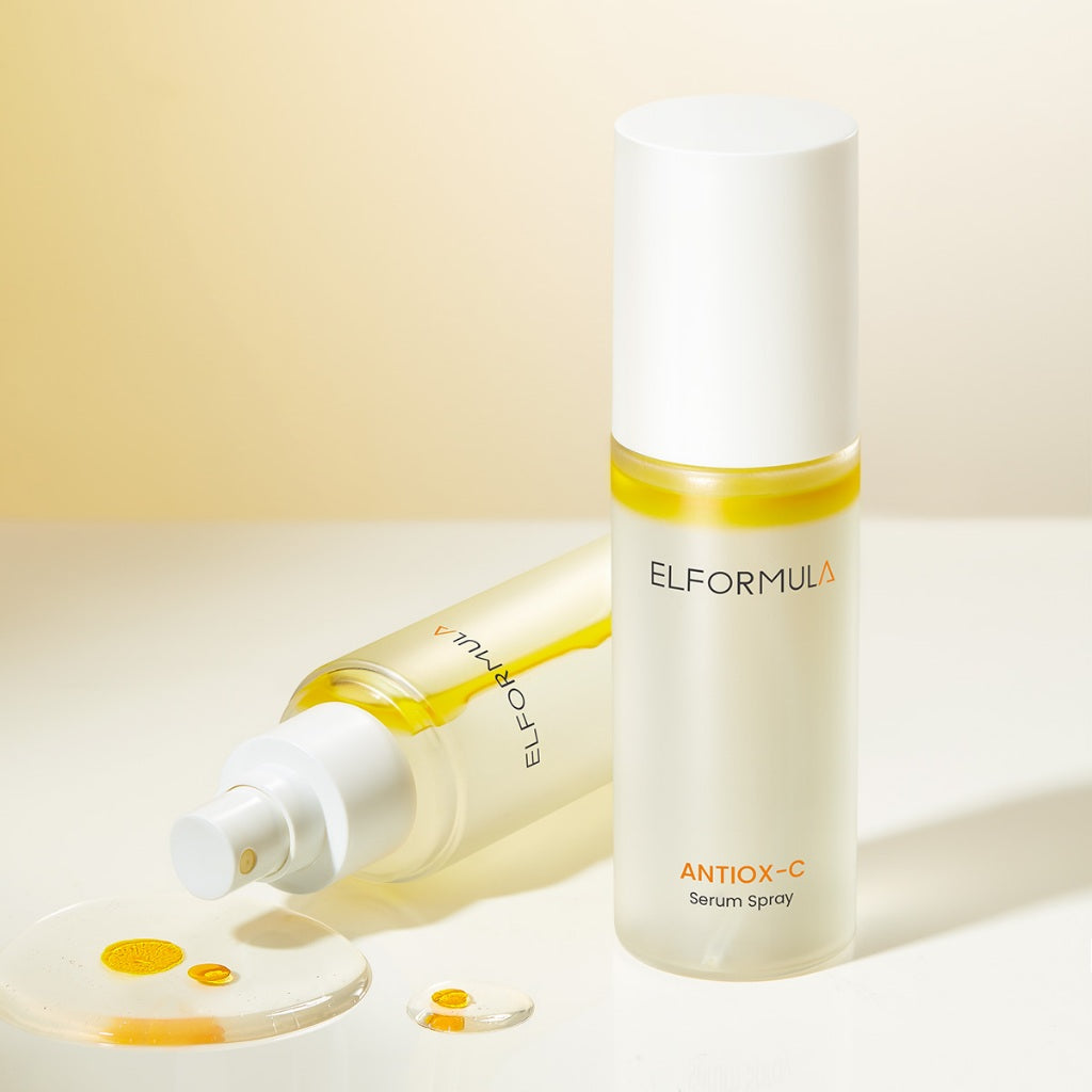 ELFORMULA Antiox-C Serum Spray - Spray Serum Kaya Vitamin & Fase Minyak Antioksidan Face Mist Primer Setting Spray untuk Instant Radiant Glow Wajah Pelembab Kulit Halus dan Lembab Glowing Booster Multifungsi Skincare Makeup Oil Control