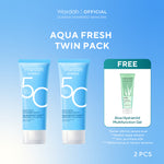 TWINPACK Wardah UV Shield Airy Smooth, Acne Calming, Aqua Fresh, Essential, Tone Up, Physical Sunscreen - Skincare