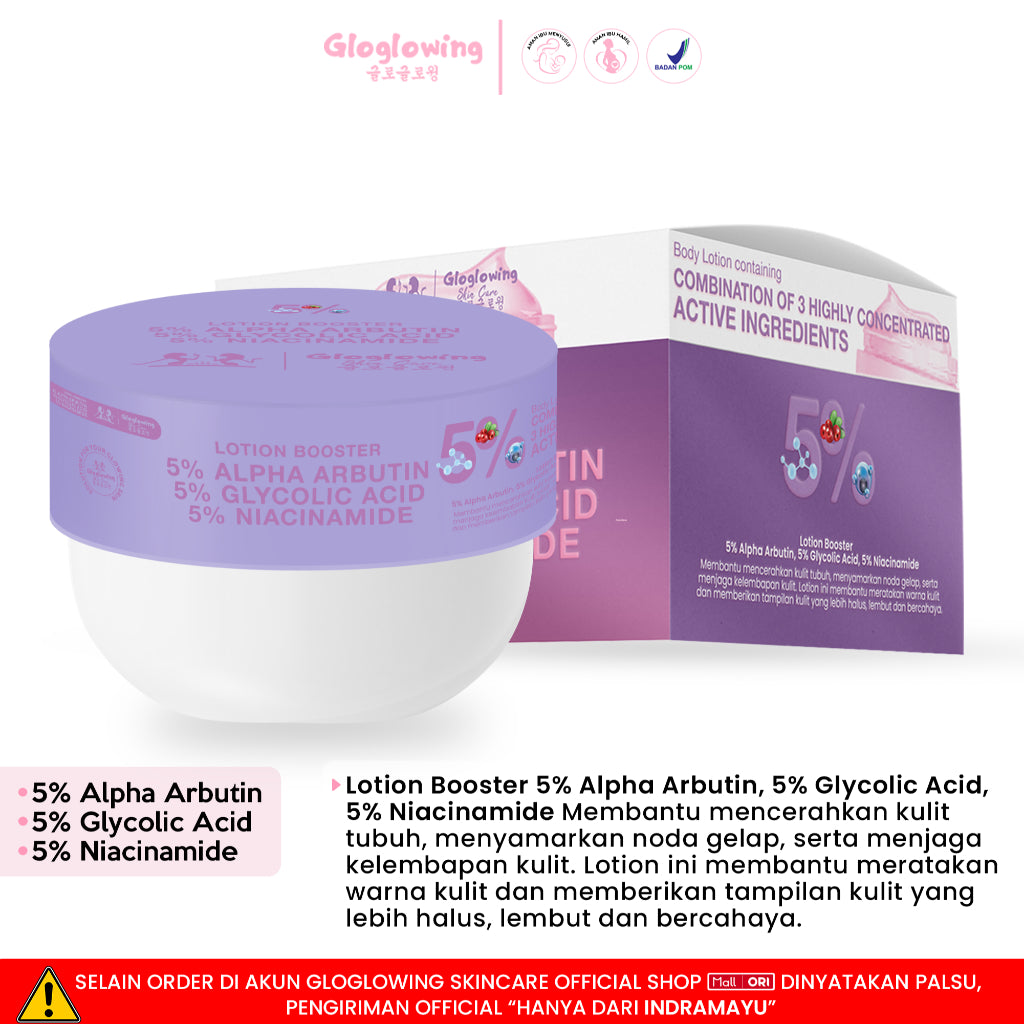 [NEW PRODUCT] GLOGLOWING Lotion Booster 5% Alpha Arbutin 5% Glycolic Acid 5% Niacinamide 200ml