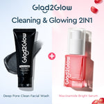 [NEW]Glad2glow Cleansing and Care Super Combo Volcanic Ash+BHA Deep Pore Clean Facial Cleanser Mencegah Komedo Face Wash Anti Jerawat Mengontrol Minyak Mencerahkan Kulit Mengecilkan Pori-Pori Pembersihan Mendalam g2glow official store