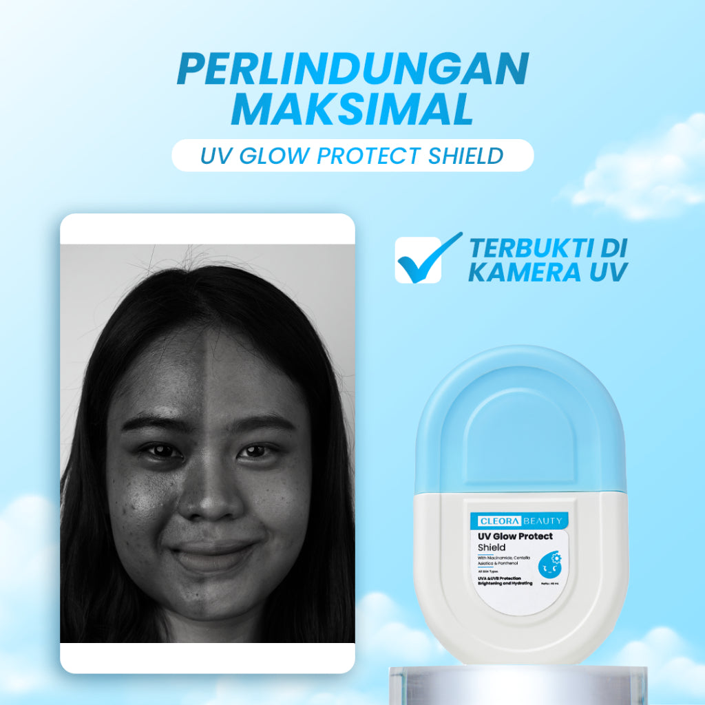 [ORDER NOW!HEMAT 45RB] Cleora Hydra Shield Glow - Skincare 8X Hyalu Moisturizer & UV Glow Protect Shield Sunscreen Wajah Wanita Pria With Niacinamide Brightening Whitening Mencerahkan Melembabkan Day Cream Membantu Melindungi Kulit Dari Sinar UVA & UVB