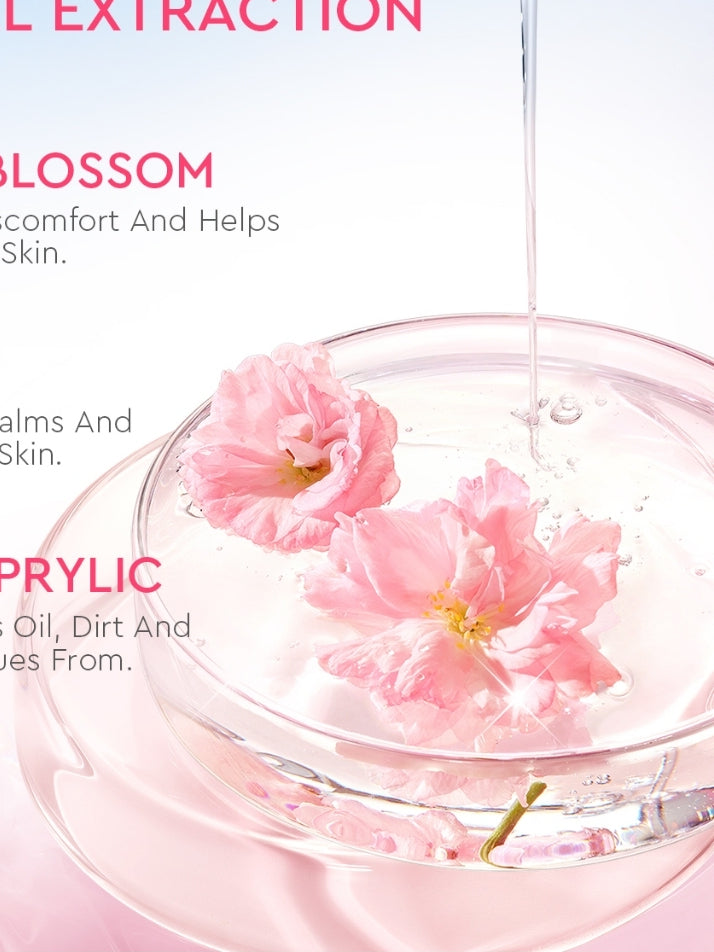 [READY STOCK] Glad2Glow Cherry Blossom Micellar Water 300ml Untuk Semua Kulit Lembut cleansing oil Penghapus Makeup Waterproof Hapus Riasan Tahan Air dengan Centella dan Tanpa Iritasi untuk Kulit Sensitif dan Berjerawat g2glow official store