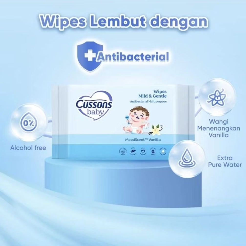 Cussons Baby Tisu Basah Bayi 45 s - Beli 1 Gratis 2
