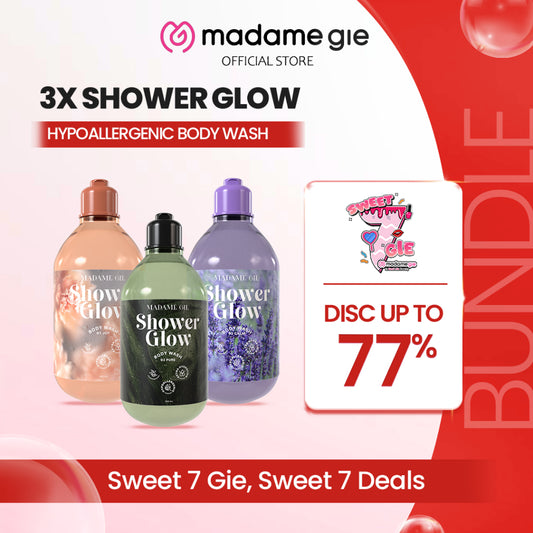 3X Madame Gie Shower Glow - Hypoallergenic Sabun Mandi Body Wash