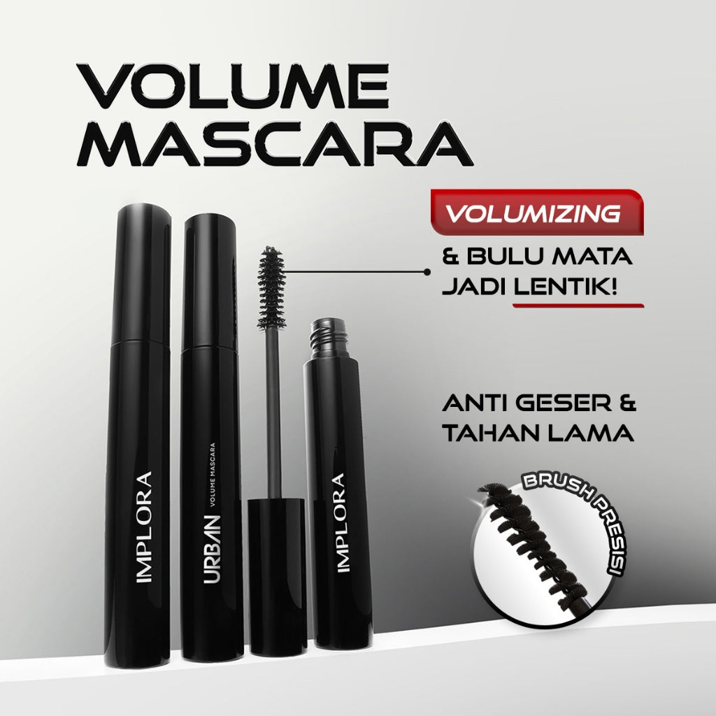 Implora Urban Volume Mascara | Waterproof Maskara | Volumizing & Tahan Lama