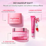[Cocok Untuk Pemula] Glad2Glow Tone up Set Cerah Glowing  Bundle 4in1-Brightening Moisturizer+Cleanser+day cream+Lip serum+10%Niacinamide skincare paket pembersih perawatan kulit mencerahkan warna kulit pelembab wajah all in 1g2glow official store