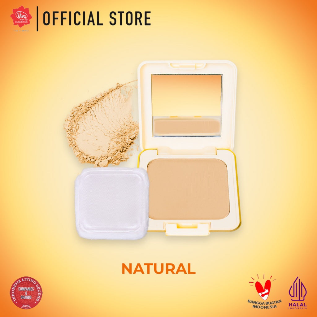 Viva Queen Compact Powder with SPF 15 (BRIGHTENING & GLOWING) - NATURAL