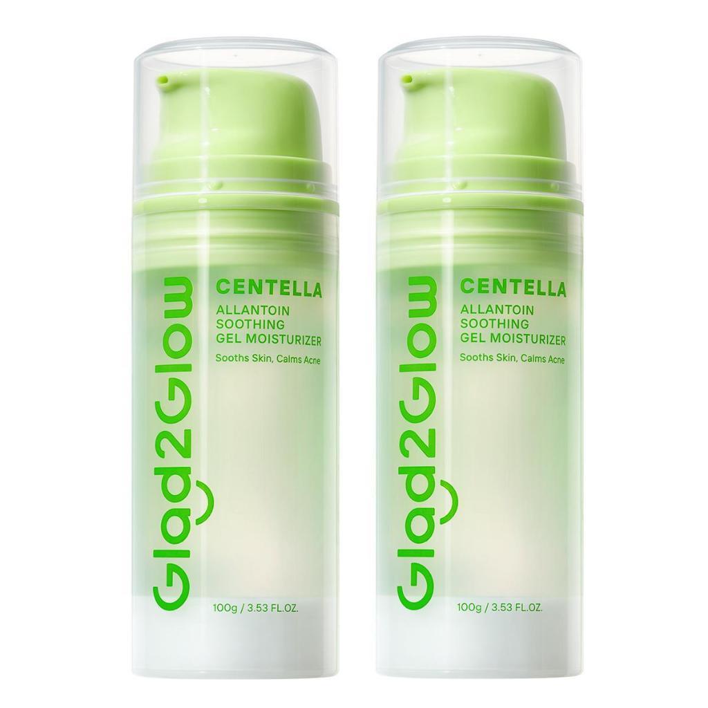 Glad2Glow Centella Water Gel Soothing Moisturizer Madeca Cream Berjerawat Acne Cica Pelembab Wajah 100g  Menenangkan kulit Mengurangi kemerahan Mengontrol minyak Mengobati kulit berjerawat Menjaga g2glow official store