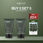 [SPECIAL 11.11 : B2G5 - KAHF BUNDLE 2IN1 PAKET FACIAL WASH] Complete Acne Care & Brightening Face Wash Pack 100 ml isi 2 pcs - Wajah Glowing, Cerah, Anti Ketarik, & Bebas Kusam - Bundle Perawatan Wajah Pria - Kombinasi Sabun Cuci Muka Sesuai Kondisi Kulit