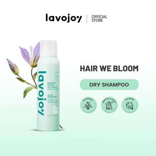 Lavojoy Hair We Bloom Dry Shampoo Season of Flower - Dry Shampoo Atasi Kulit Kepala Berminyak, Scalp Friendly, Tanpa Residu Putih, Dengan Kandungan Zinc PCA Dan Tea Tree Oil