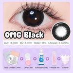 [Diameter kecil Kit]Magister Softlens Minus Kit 14.0mm softlens paketan lengkap minus Nude Brown OMG
