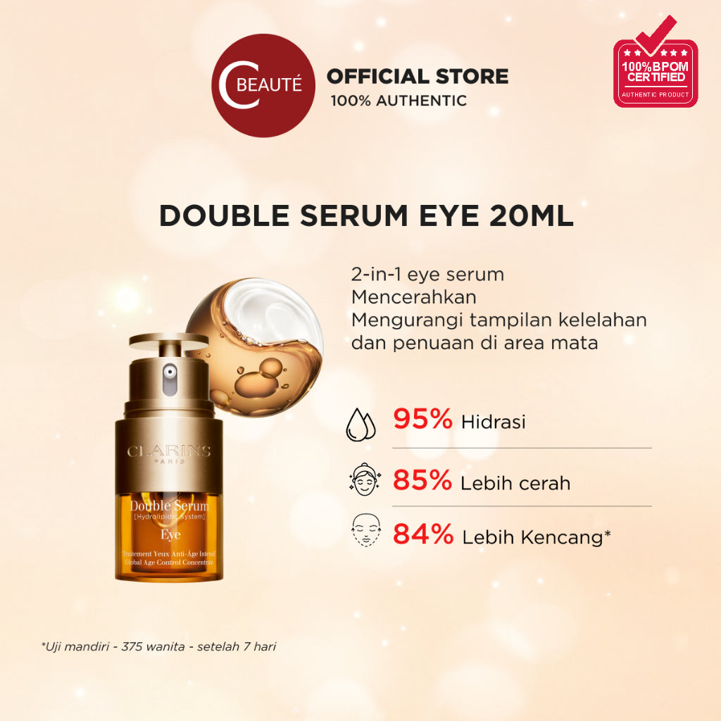 CLARINS Double Serum Eye 20ml - Anti Aging Eye Serum / Serum Mata Anti Penuaan / Lingkar Hitam