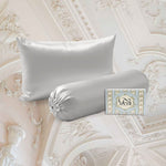 BUNDLE Sarung Bantal dan Guling Set PREMIUM Satin Silk Beauty Boost Pillowcase dan Bolster Case (Queen Size)