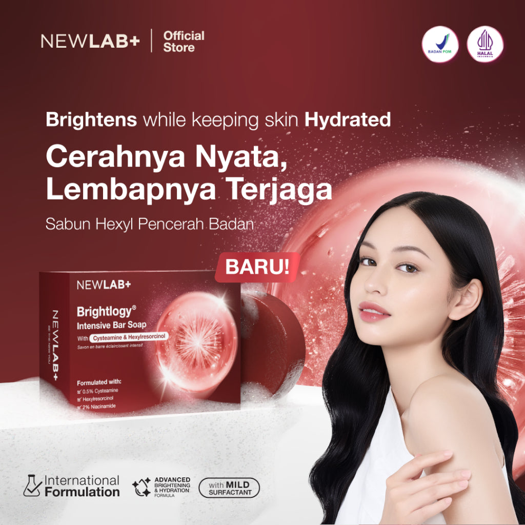 NEWLAB Brightlogy Intensive Ultimate Soap Bar - Sabun Badan Memutihkan &  Mencerahhkan, Meratakan warna kulit dan lembap