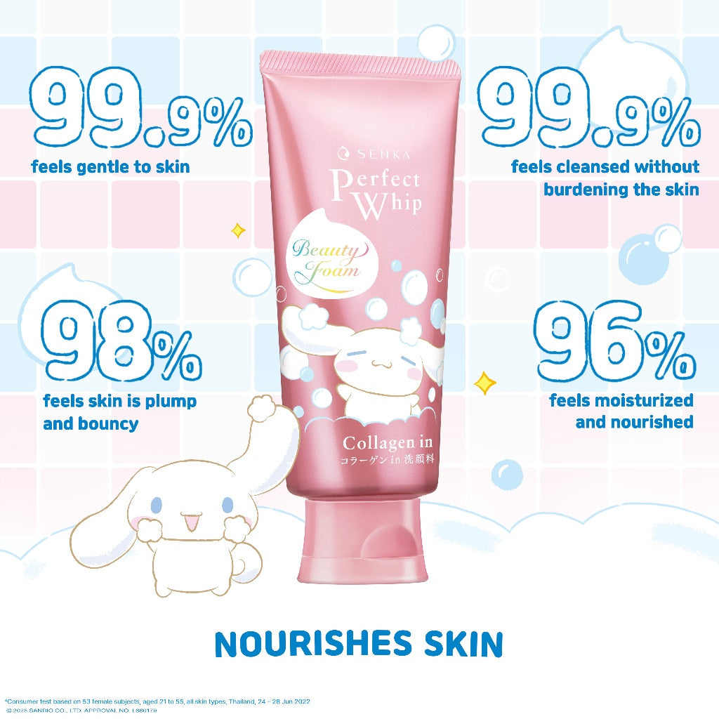 [TRIPLEPACK] SENKA Perfect Whip Collagen Cinnamoroll Edition 120gr