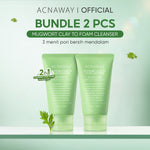 [NEW LAUNCH] ACNAWAY Mugwort Clay to Foam Cleanser 2-in-1 – Sabun Cuci Muka & Masker Wajah Anti Jerawat | Bersihkan Komedo, Mengurangi Minyak, Menenangkan Kulit Sensitif