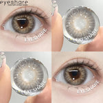 Eyeshare Softlens Minus(0.00~-10.00) 14.5mm Gray Brown Minus Softlen Diamond Big Eyes