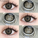 Eyeshare Softlens 0.00~-8.00 Minus AURORA Brown 1Pasang Brown Softlen