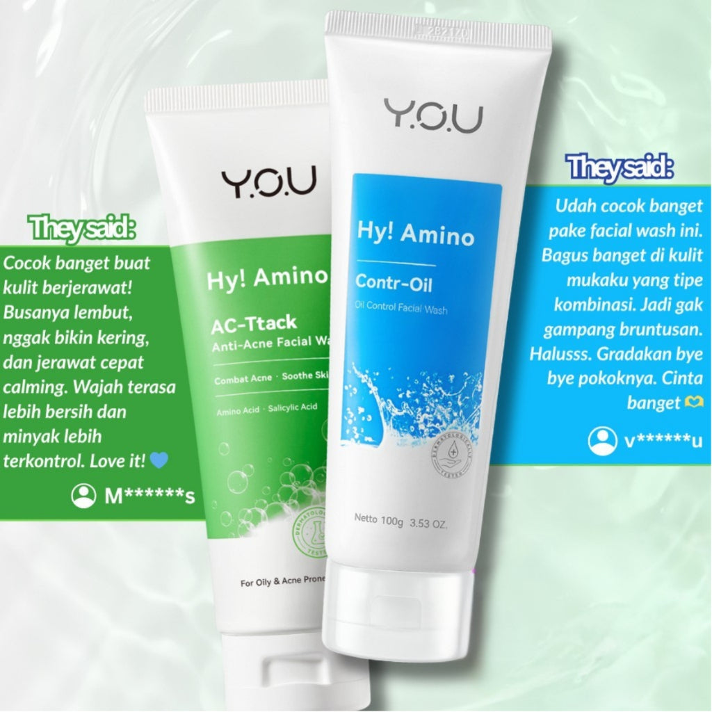 Y.O.U HY! Amino | Ac-Ttack, Contr-Oil, Bye-Byeteria, Glo-Win, Glowing Gentle