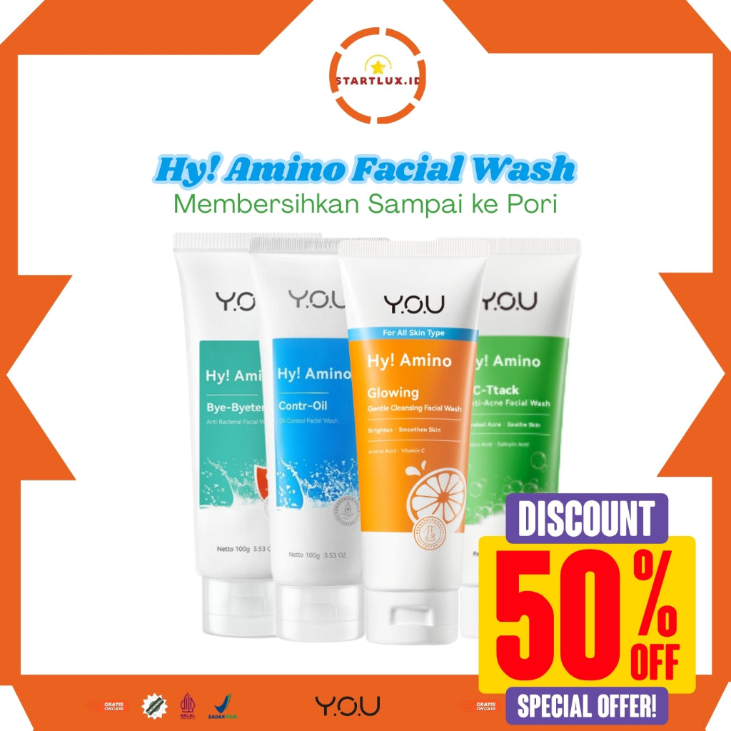 Y.O.U HY! Amino | Ac-Ttack, Contr-Oil, Bye-Byeteria, Glo-Win, Glowing Gentle