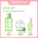 Glad2Glow Toner Complete Series 80ml-Brighten/Acne Toner/Barrier/Exfoliating toner-Skincare toner badan face mist hydrating toner centella toner wajah eksfoliasi water g2g toner hydrating gloglowing brightening exfoliasi glycolic madeca g2g official store