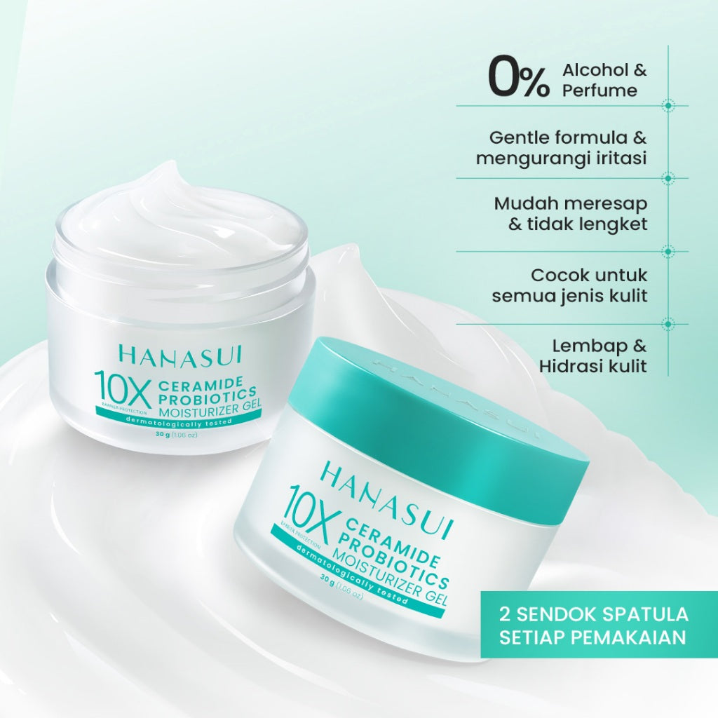 [NEW] HANASUI Moisturizer Gel Series - Pelembab Gel Lembap & Mudah Menyerap - Bright Expert Mencerahkan - Ceramide Korean Probiotics Skin Barrier - Daily Retinol Cegah Penuaan Dini