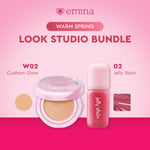 [LOOK STUDIO SPECIAL PACKAGE] Emina Paket Glow & Matte 3in1 Skincare Cushion SPF 50 PA++++ 13 G + Jelly Stain | Flawless Lightweight Make Up Foundation Glowing Skin, Liptint Korea, Korean Make Up Look, Transferproof, Tahan Lama, Cocok Semua Jenis Kulit